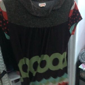 Lucca Black and Green Patterned Shirt